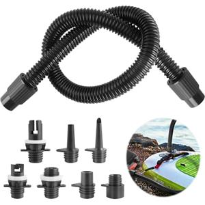 Necdeol Kit adattatore per pompa sup, gonfiabile, per barca e gonfiabile, con 7 ugelli per valvola dell'aria, accessorio per gonfiabile, stand up paddle board gonfiabile, tenda piscina