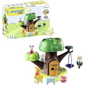 PLAYMOBIL 1.2.3 & Disney 71316 La casa sull'albero di Winnie e Pimpi - Giocattolo per Bambini dai 12 Mesi in su con Sviluppo della Motricità e Scivolo Nascosto