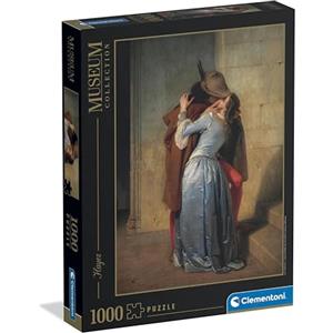 Clementoni - Puzzle 1000 Pezzi Arte per Adulti e Ragazzi, Museum Collection, Tema Bacio di Hayez, Idea Regalo Uomo e Donna, Made in Italy, 70x50 cm, 39994