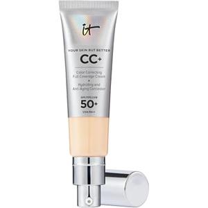 iT COSMETICS, CC+ Cream e Fondotinta Anti-età, Alta Coprenza, Waterproof, Finish Naturale, Formula con Peptidi, Collagene e Vitamine, Your Skin But Better, Tonalità: Light, 32 ml