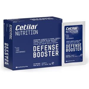 Pharmanutra Cetilar Nutrition Defense Booster - Integratore con 6 vitamine, minerali, Coenzima Q10 e Licopene, 20 bustine