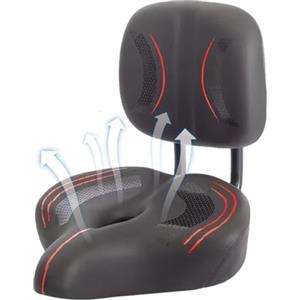 Teksome Seggiolino per Bicicletta con Schienale, Ampio Sedile per Bicicletta con Supporto Posteriore, con Foam Ammortizzante, Sedile passeggero per Bici da Strada, Bici elettrica, Esercizio Fisico