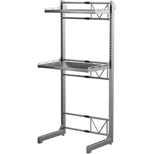 Nordivo Lavatrice Scaffale,Supporto Lavatrice Asciugatrice Per Regolabilein Altezza,Tamburo Lavastoviglie Ripiano Di Stoccaggio,Scaffale Lavatrice Acciaio,Mobili Lavanderia,Per Bagno, Lavanderia(Gray,2-layer)