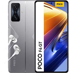POCO F4 GT 5G - Smartphone 8+128GB, display AMOLED E4 120Hz 6,67, Snapdragon 8 Gen 1, tripla fotocamera 64MP, 4700mAh HyperCharge 120W, Knight Silver (IT) Alexa mani libere