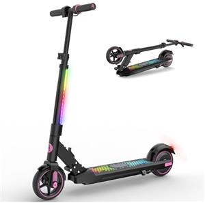 EVERCROSS MOTO Monopattino Elettrico per Bambini dai 6 ai 12 Anni | E-Scooter Pieghevole con Display LED e Luci LED Colorate | Leggero e Altezza Regolabile da 76 a 96 cm | Ruote da 6,5