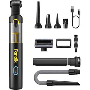 Fanttik Slim V8 Apex Aspirabriciole Senza Fili Per Auto,Alta Potenza di Aspirazione 19000Pa,Ricarica Rapida USB-C in 2,5 Ore,4 in 1 Aspirapolvere e Soffiatore d'aria e Pompa ad Aria e Pompa Sottovuoto