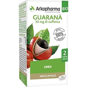 Arkopharma Integratore Arko Capsule Di Guaranà Bio Per Il Metabolismo, 40 Capsule