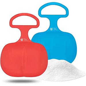 TK Gruppe Timo Klingler Set di 2 bob blu e rosso - per bambini per slittino e slittino