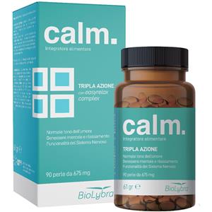 ANSCE BIO GENERIC BioLybra Calm - Integratore Alimentare con Olio di Semi di Canapa e Griffonia per Benessere Mentale e Rilassamento - 90 Perle