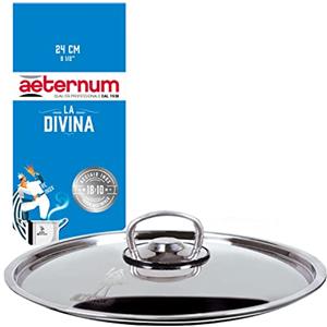 Aeternum La Divina, Coperichio universale, Acciaio Inox, Diametro 24 cm, Acciaio