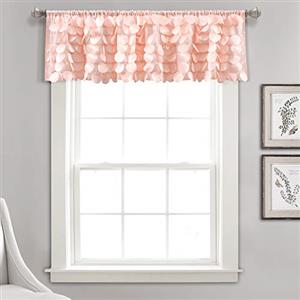 Lush Decor Lush Décor 16T004609 - Tenda da cucina con mantovana testurizzata, 35,6 x 177,8 cm, colore: Blush Gigi Valance