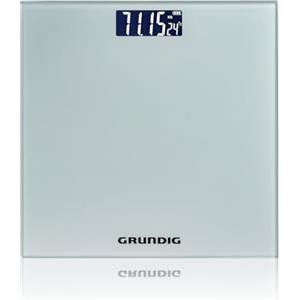 Grundig Bilancia Pesapersone Digital - Pesa Persone fino a 180 kg - Bilancia per misure di peso corporeo in kg/libbre - Bilancia Precisione fino a 500 gr - con Display Digitale - Argento - Vetro