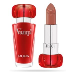 PUPA MILANO Pupa Rossetto Vamp! 106 Cappuccino - Rossetto dal Colore estremo con Trattamento volumizzante per Labbra rimpolpate (disponibile in 24 Varianti Colore)