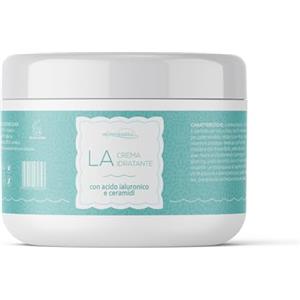 Saf.Nutraceutica LA Crema Idratante Viso e Corpo, per Pelle Secca, Sensibile e Danneggiata, Idrata Fino a 48 Ore, con Acido Ialuronico, Ceramidi. Barattolo 500 ml