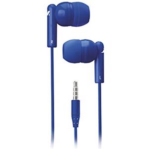 Music Hero Auricolari a Filo Stereo con Cavo Jack 3.5 mm da 1.2 m, con Microfono Integrato e Tasto per Risposta/Fine Chiamata, Blu