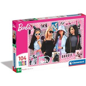 Clementoni - 25754 - Supercolor Puzzle - Barbie - 104 Pezzi - Puzzle Bambini 6 Anni, Puzzle Cartoni Animati, Made In Italy