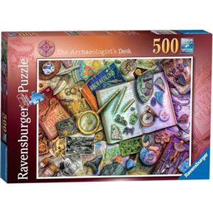 Ravensburger - Puzzle La scrivania dell'archeologo, 500 Pezzi, Idea regalo, per Lei o Lui, Puzzle Adulti