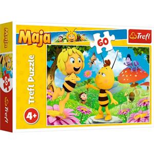 Trefl- Eine Blume für Maja, Maya The Bee Biene 60 Elementi, Un Fiore per Maia, per Bambini dai 4 Anni Puzzle, Colore, 0, 17330