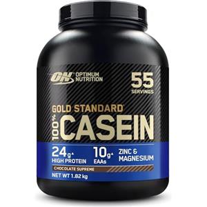 Optimum Nutrition Gold Standard 100% Casein, Caseina Micellare in Polvere, Proteine a Lento Rilascio con Zinco, Magnesio e AA, Supporta la Crescita Muscolare, Gusto Cioccolato, 55 Porzioni, 1.82 kg