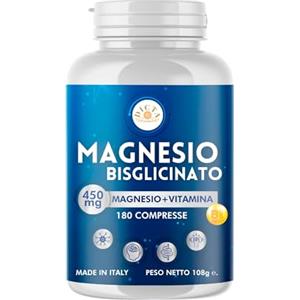 DICTA PHARMA Magnesio Bisglicinato 450mg con Vitamina B6 | 180 Capsule Vegane | Alta Biodisponibilità per il Benessere Quotidiano