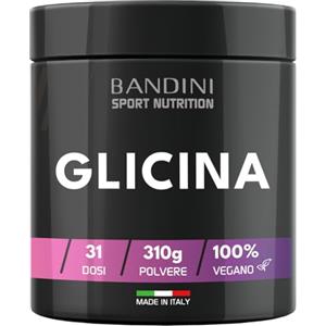 Bandini® GLICINA Polvere, Glycine Pura e Cristallina, Aiuto per il sonno, L-Glycin Confezione da 310 g, Sintesi del Collagene per la Pelle e le Articolazioni, Senza Additivi, Con Misurino Dosatore