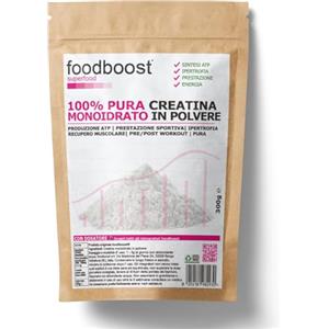 foodboost Creatina Monoidrato pura in polvere 300 g foodboost - pure - con dosatore - per performance atletica, massa muscolare, marchio di fiducia italiano, pre workout - 150 DOSI