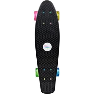 MUUWMI No Rules Skateboard Fun, Ruote con Neon, Boys, Nero, One Size