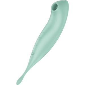 Satisfyer 'Twirling Pro Connect App' Satisfyer, 20 cm, con app, vibratore a onde di pressione e vibratore ad appoggio, utilizzabile su entrambi i lati, onde di pressione e vibrazione circolare, colore:Mint