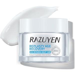 RAZUYEN Crema Viso Notte, Crema Idratante Viso Anti-età e Antirughe, Crema Viso con 9% di Pro-Xylane, 30 ml