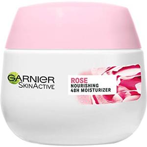 Garnier SkinActive Crema da giorno botanica con acqua floreale di rosa per pelli secche/sensibili, 50 ml