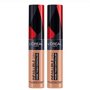 L'OREAL PARIS L'Oréal Paris Infaillible Correttore Liquido Viso More Than Concealer Formula Waterproof Azione Coprente Lunga Tenuta 24h Effetto Naturale Anti Occhiaie Imperfezioni Colore 329 Cashew - 2 Cosmetici