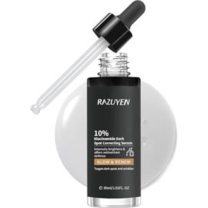 RAZUYEN Niacinamide Siero - Niacinamide 10% + Pantenolo + Arbutina, siero antimacchia per una pelle radiosa, siero anti imperfezioni per tutti i tipi di pelle, 30 ml