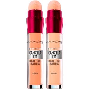 Maybelline 2x Maybelline New York Correttore Liquido Il Cancella Età Colori 00 Ivory e 02 Nude con Bacche di Goji e Haloxyl