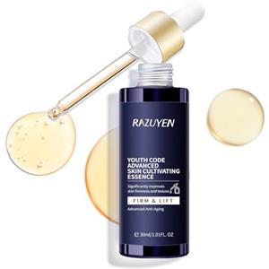 RAZUYEN Siero Viso, Azione Antirughe Anti-Età Riparatore con Collagene e Multi Peptide, Siero Idratante Viso, 30ml