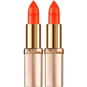 L'OREAL PARIS L'Oréal Paris Color Riche Satin Rossetto Idratante 8H Lunga Durata con Vitamina E Finish Satinato Colore 373 Magnetic Coral - 2 Cosmetici