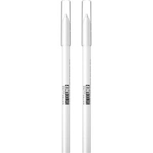 Maybelline New York Tattoo Liner Smokey Matita Occhi in Gel Waterproof Tenuta 36H con Spugnetta per Sfumare Colore 970 Polished White - 2 Cosmetici