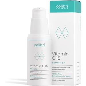 colibri skincare VITAMIN C BOOSTER (30ml) - siero viso vitamina c donna/uomo- siero viso antirughe, antimacchia, idratante - siero contorno occhi - siero viso pelle grassa - trattamenti occhiaie