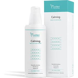 colibri skincare CALMING MOISTURIZER (80ml) - crema viso acido ialuronico donna/uomo, calmante, idratante, antirughe - crema viso giorno - tutti i tipi di pelle - made in Germany