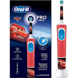 Oral-B Spazzolino Elettrico Ricaricabile Bambini Disney Cars +3 Anni, Delicato sulle Gengive, Utilizzabile con Disney Magic Timer, 1 Testine, 1 Spazzolino, Idea Regalo