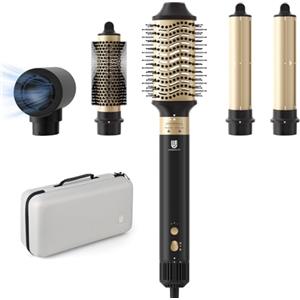 webeauty [5 in 1] Spazzola Asciugacapelli & Air Styler ad alta velocità [110000 RPM] Asciugatura rapida, Spazzola modellante ad aria per capelli ricci, volumizzante, lisciante, con cura ionica