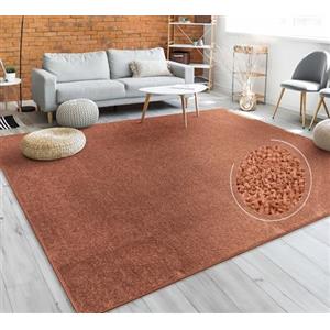 Paco Home Tappeto per soggiorno tinta unita semplice e moderno pelo corto, div. misure e colori, Dimensione:60x100 cm, Colore:Rame