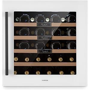 Klarstein Cantinetta Vino Refrigerata a Zona Singola per Interno/Esterni, Frigo Bar, Cantina Vino con Vetrina, Mini Frigo con Protezione UV, Frigorifero Piccolo Touch Control 5-20°C, 92L 36 Bottiglie