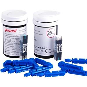 yuwell Strisce Reattive per il Glucometro 582 & 710, 50 Pezzi (Solo per yuwell Glucometro di Modello 582 & 710)