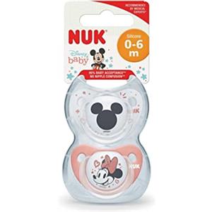 NUK Succhietto Nuk TL Disney Minnie Silicone 2 Pz Red-0-6 Mesi