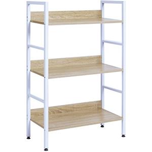WOLTU Libreria per Studio Ufficio Scaffale a 3 Ripiani Mensole in Legno Fioriera Porta Piante RGB9305hei