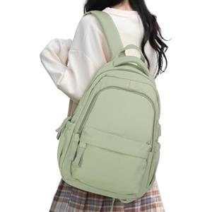 HYC00 Zaino scuola Zaino Donna Casual Zaino Scuola Superiore università Zaino Lavoro College Casual Daypack Zaino da Viaggio Zaino Porta PC 14 Pollici Impermeabile,Verde chiaro