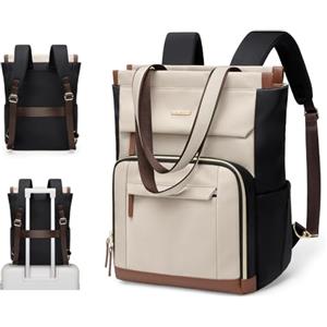 GOLF QUALITY Zaino Donna Zaino per PC Portatile 16 Pollici Zaino Porta PC, Zaino da Lavoro, Zaino per Laptop, Computer, Notebook, Viaggio Regalo Uomo & Donna Mandorla