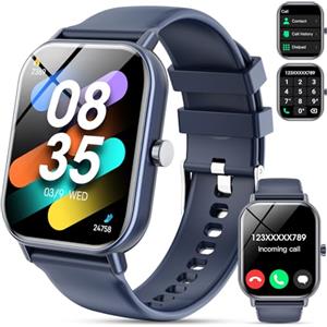 Haulvean ???????????????? Upgraded Smartwatch Uomo Donna,1.85''HD Smartwatch con Effettua/Risposta Chiamate,110+ Sportive,24/7 Frequenza Cardiaca Sonno SpO2 Monitor,Impermeabile IP68 Fitness Tracker per Android iOS