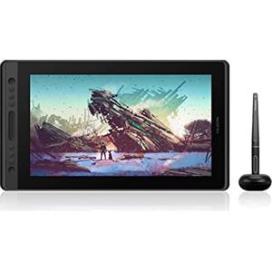 HUION KAMVAS Pro 16 Tavoletta Grafica con Display IPS da 15,6 Pollici con Monitor Grafico Completo in Laminato, 6 Tasti di Scelta Rapida Personalizzabili e 1 Touch Bar e Stilo Senza Batteria