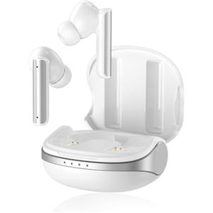 Generico Cuffie Bluetooth Wireless P60 Pro, Suono Stereo V5.4, Impermeabile IPX4, HIFI e Intenso Suono Basso, ANC e ENC Noise Cancelling, Compatibili con iOS, Android, Xiaomi, Oppo, Samsung e Redmi (Bianco)